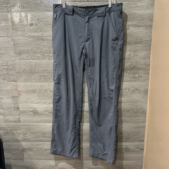 Duluth Trading Co Flex Waist 100% Nylon Pants Large 32” Inseam Gray Hiking - Picture 1 of 7